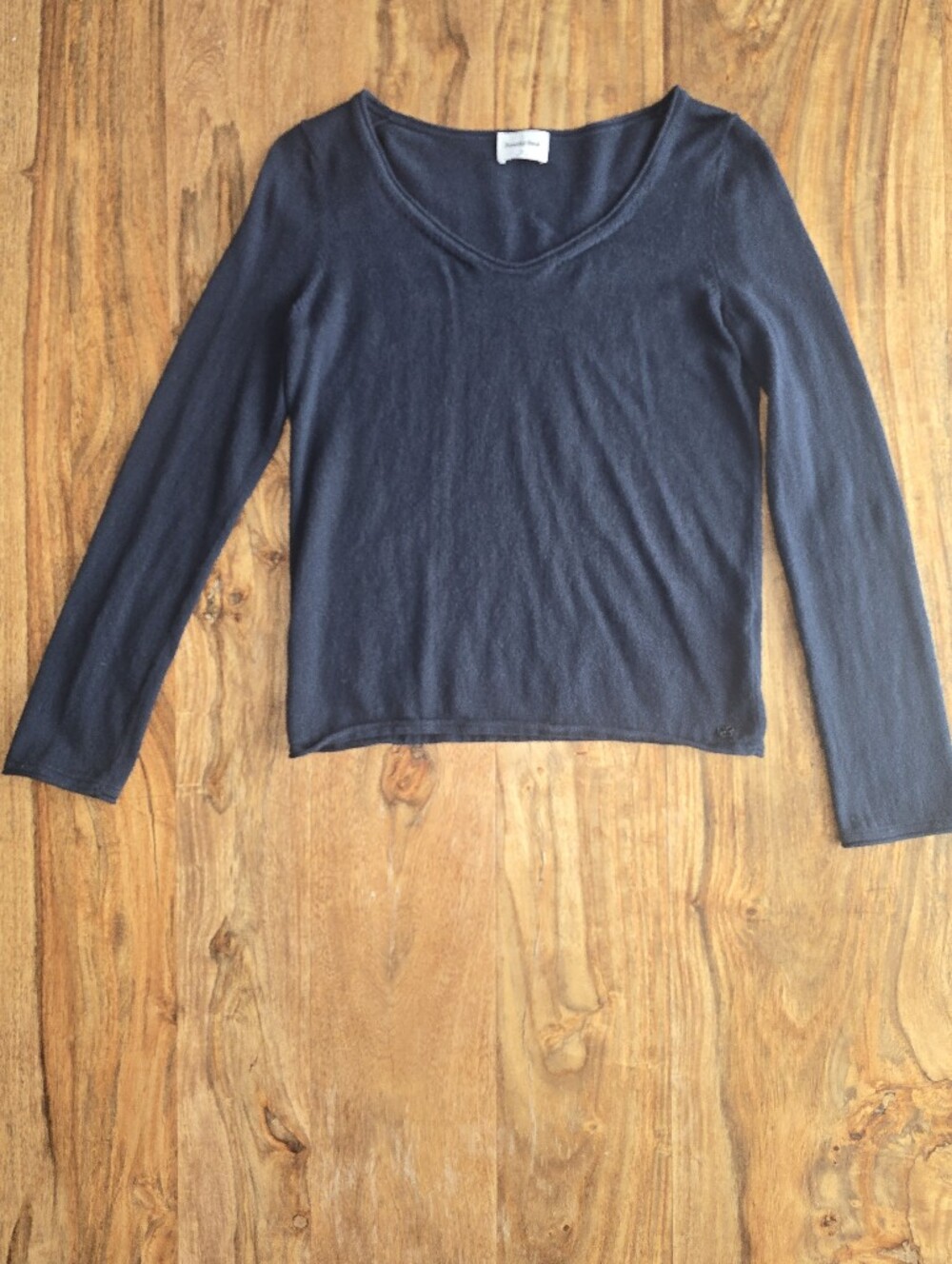 Sunday Best By Aritzia Navy Scoop Neck Long-Sleeve Sweater Size: XS